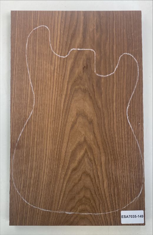 Body Swamp Ash, Choco, 2-pcs., edge-glued, 34mm Unique Piece #149